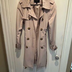 London Fog Classic Trench Coat – Beige, Double-Breasted, Size M